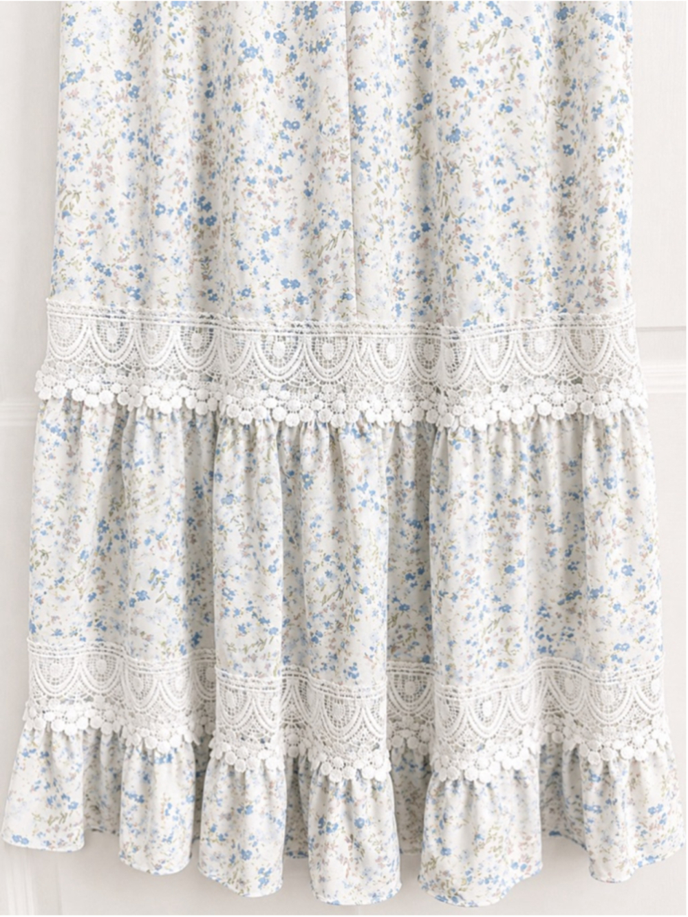 EilyBazar Floral Lace Maxi Dress Size Medium Cottagecore Boho Sleeveless White B - Picture 7 of 10